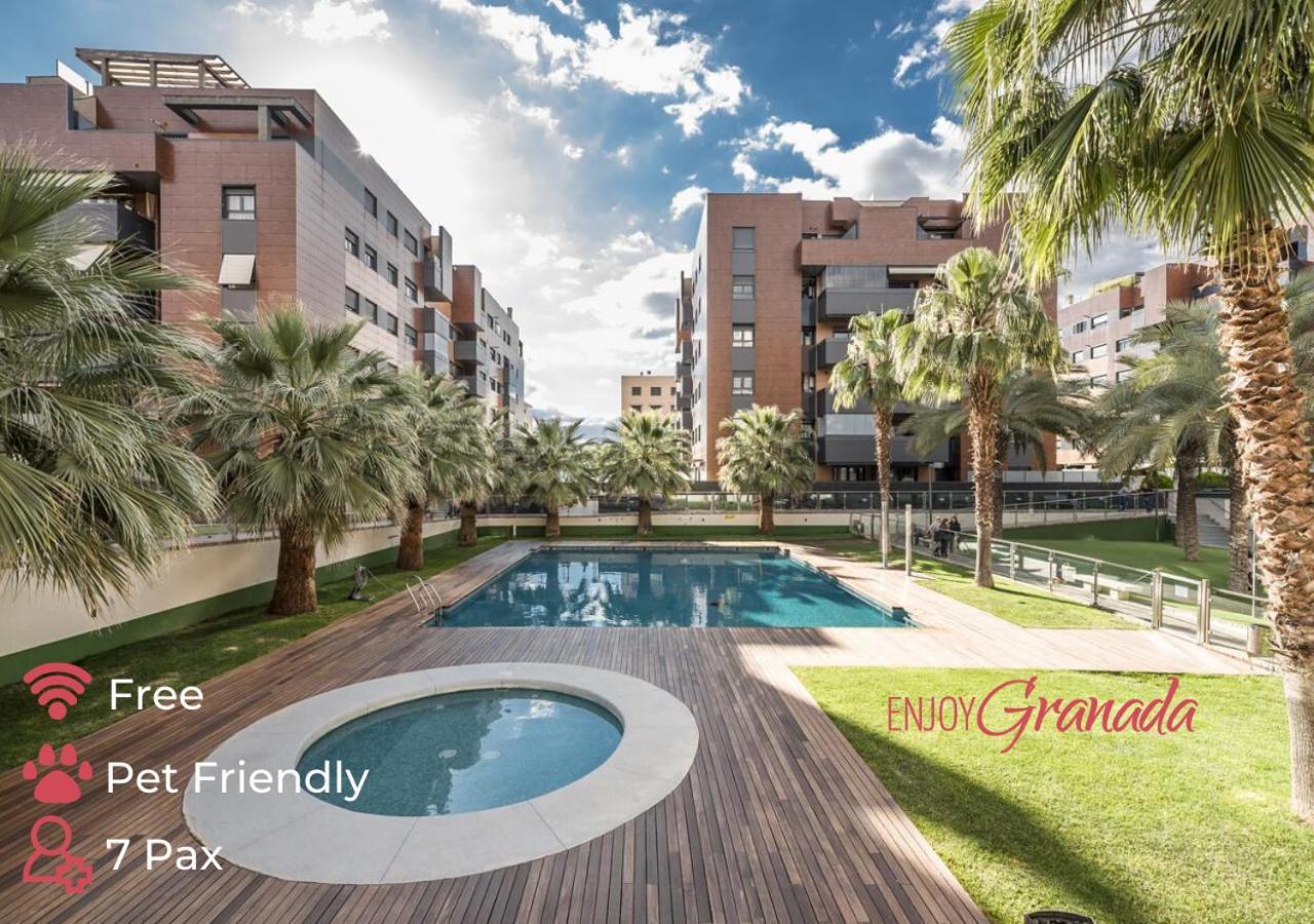 Enjoygranada Emir 3A - Piscina, Gym & Parking Appartamento Esterno foto
